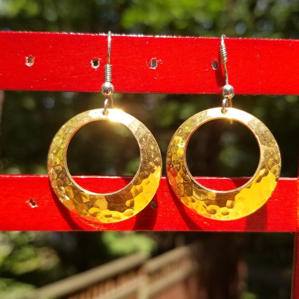 Artisan Hammered Circular Earrings